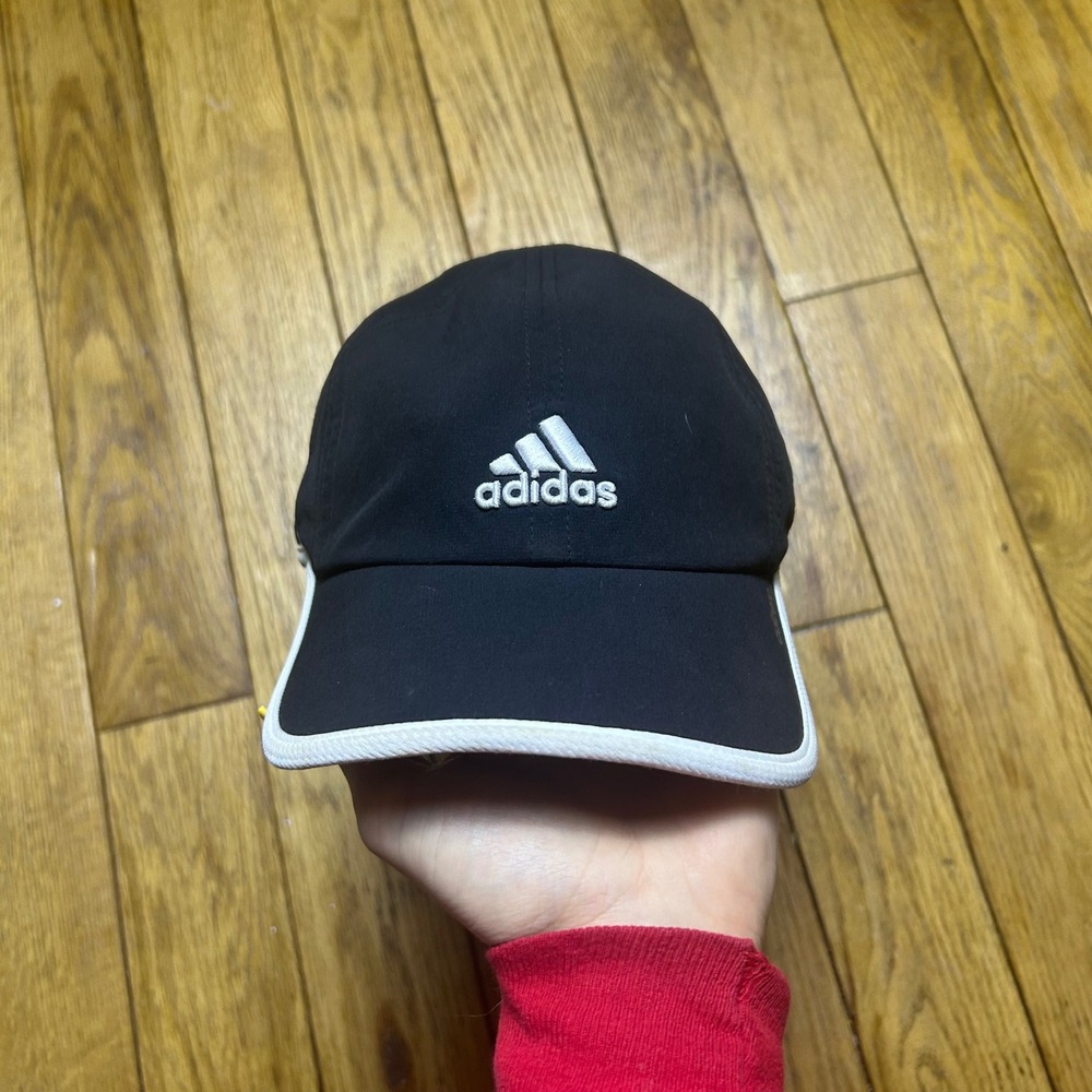 Adidas Adizero Running Hat Black White Climalite Performance Mesh Cap Mens OSFM